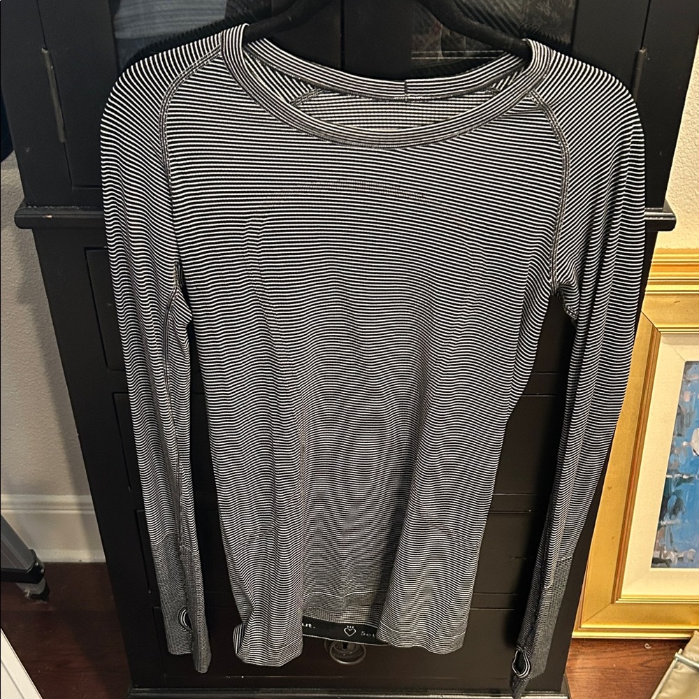 Lululemon Swiftly Striped Long Sleeve Top